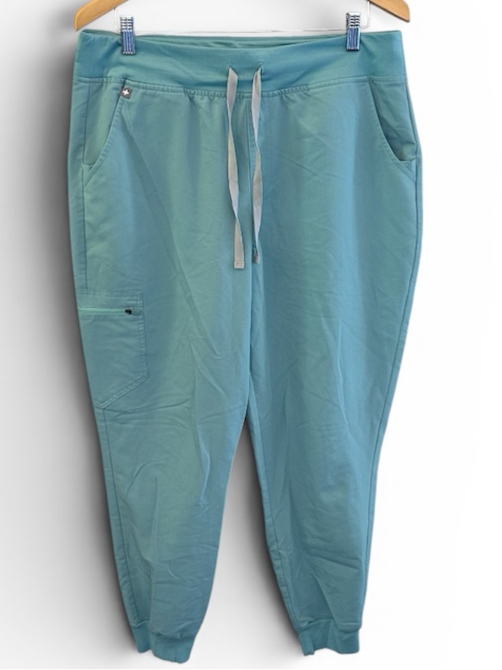 Figs Teal Drawstring Jogger Scrub Pants Excellent Condition size XL